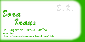 dora kraus business card